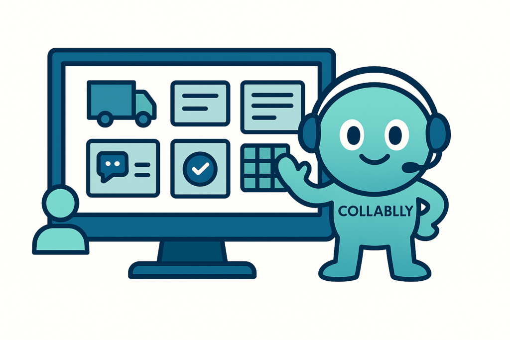 Collablly shipment visibility dashboard illustration